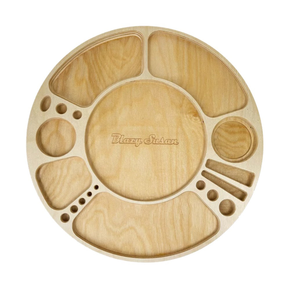 BLAZY SUSAN SPINNING ROLLING TRAY - CLEAR