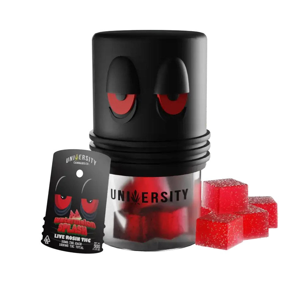 UNIVERSITY LIVE ROSIN THC 1000MG GUMMIES- WATERMELON SPLASH