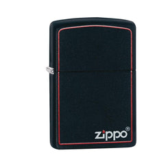 ZIPPO REG BLACK W/ ZIPPO BORDER LIGHTER