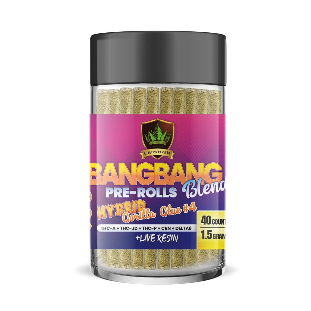 CROWNZEN THCA/THCP/CBN/D8 1.5G PREROLLS HYBRID - GORILLA GLUE