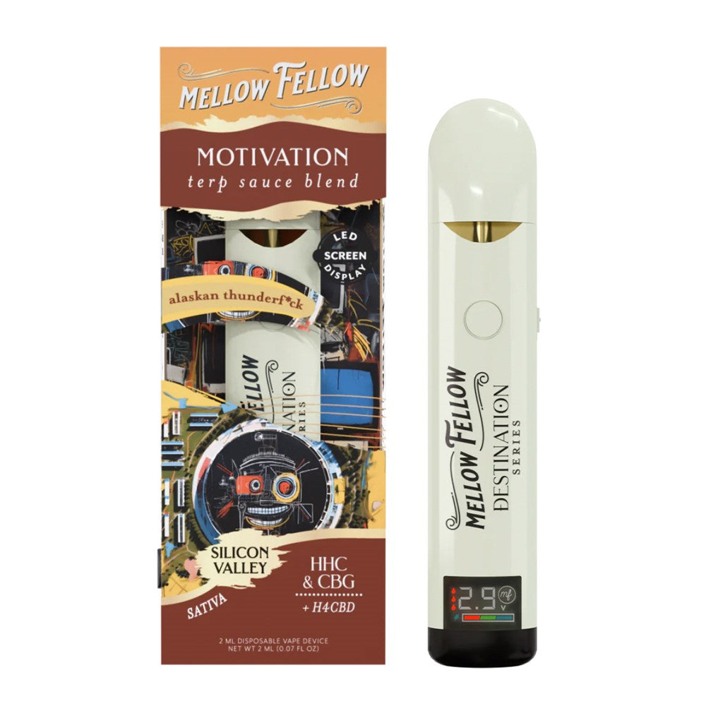 MELLOW FELLOW 2ML MOTIVATION BLEND DISPOSABLE SILICON VALLEY - ALASKAN THUNDERFUCK POP