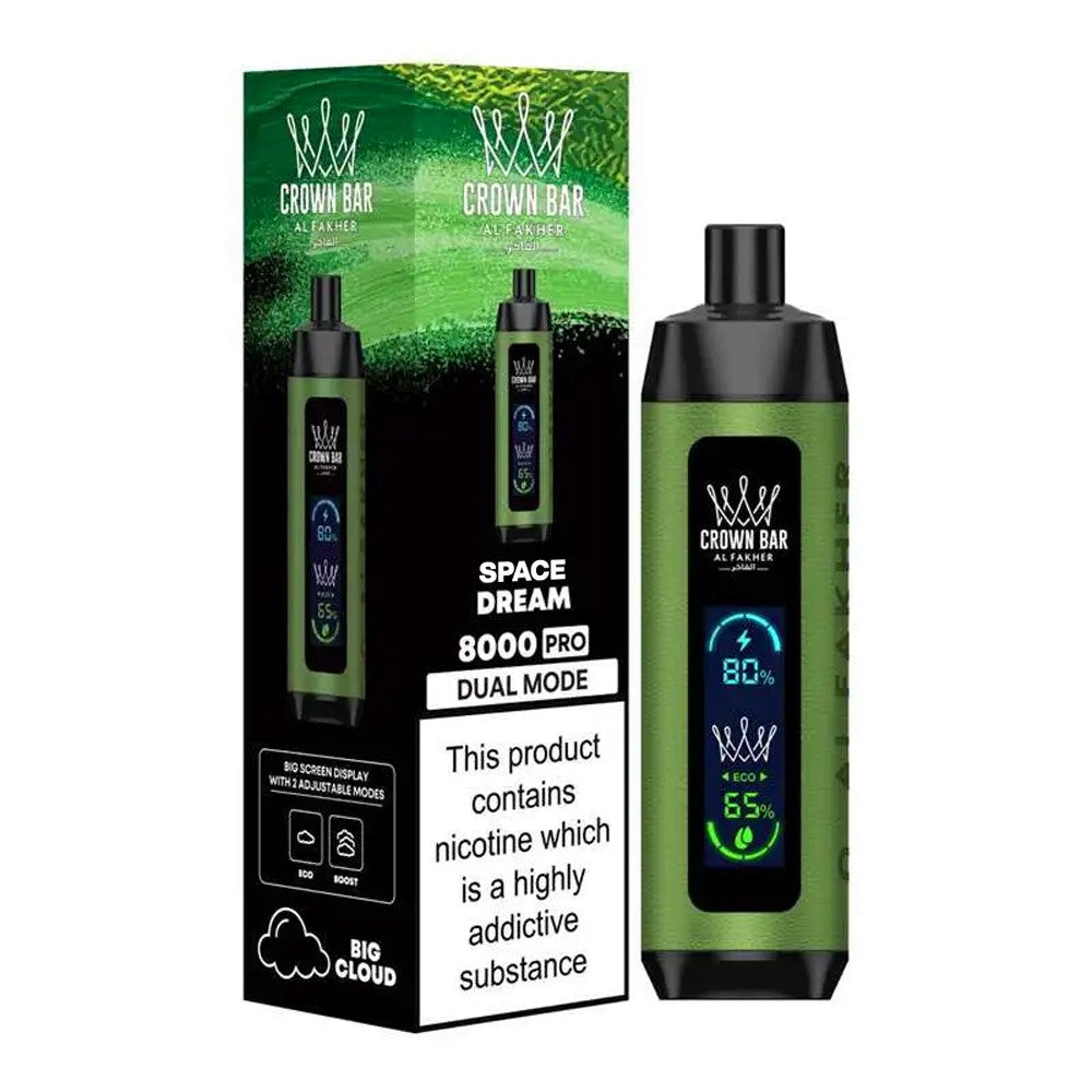 ALFAKHER CROWN BAR PLUS 5% NIC 8000 PUFFS - SPACE DREAM