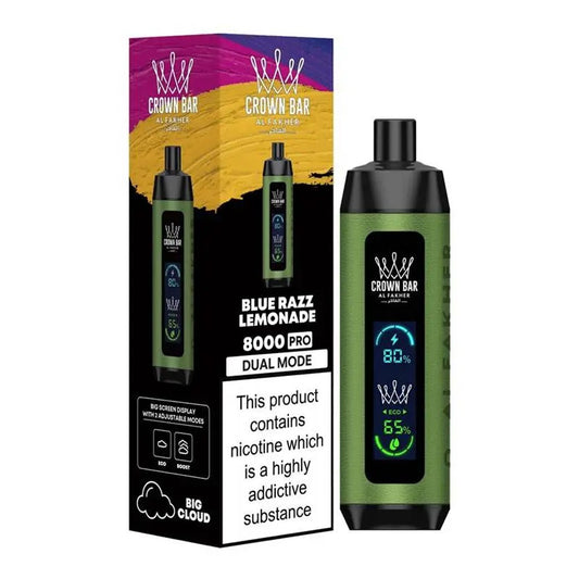 ALFAKHER CROWN BAR PLUS 5% NIC 8000 PUFFS - BLUE RAZZ LEMONADE