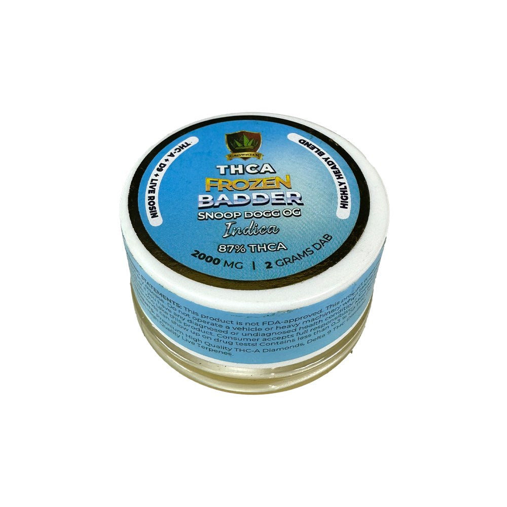 CROWNZEN THCA 2000MG FROZEN BADDER INDICA- SNOOP DOGG OG