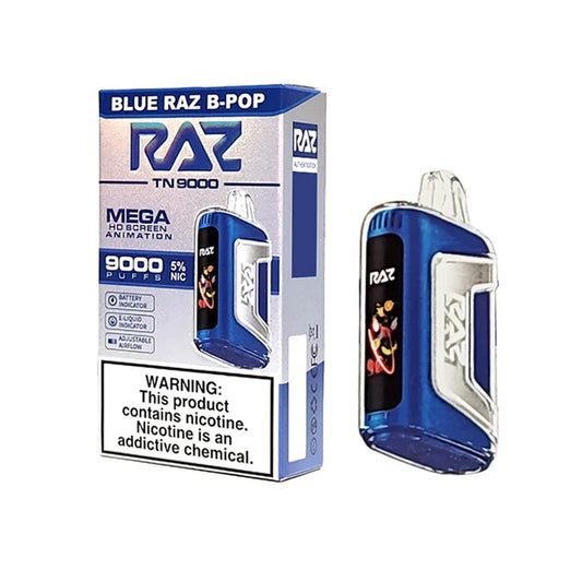 RAZ 5% NIC 9000PUFFS DISPOSABLE - BLUE RAZZ B POP