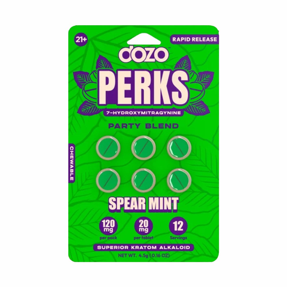 DOZO PERKS 7OHM PARTY BLEND 6CT PILLS - SPEARMINT