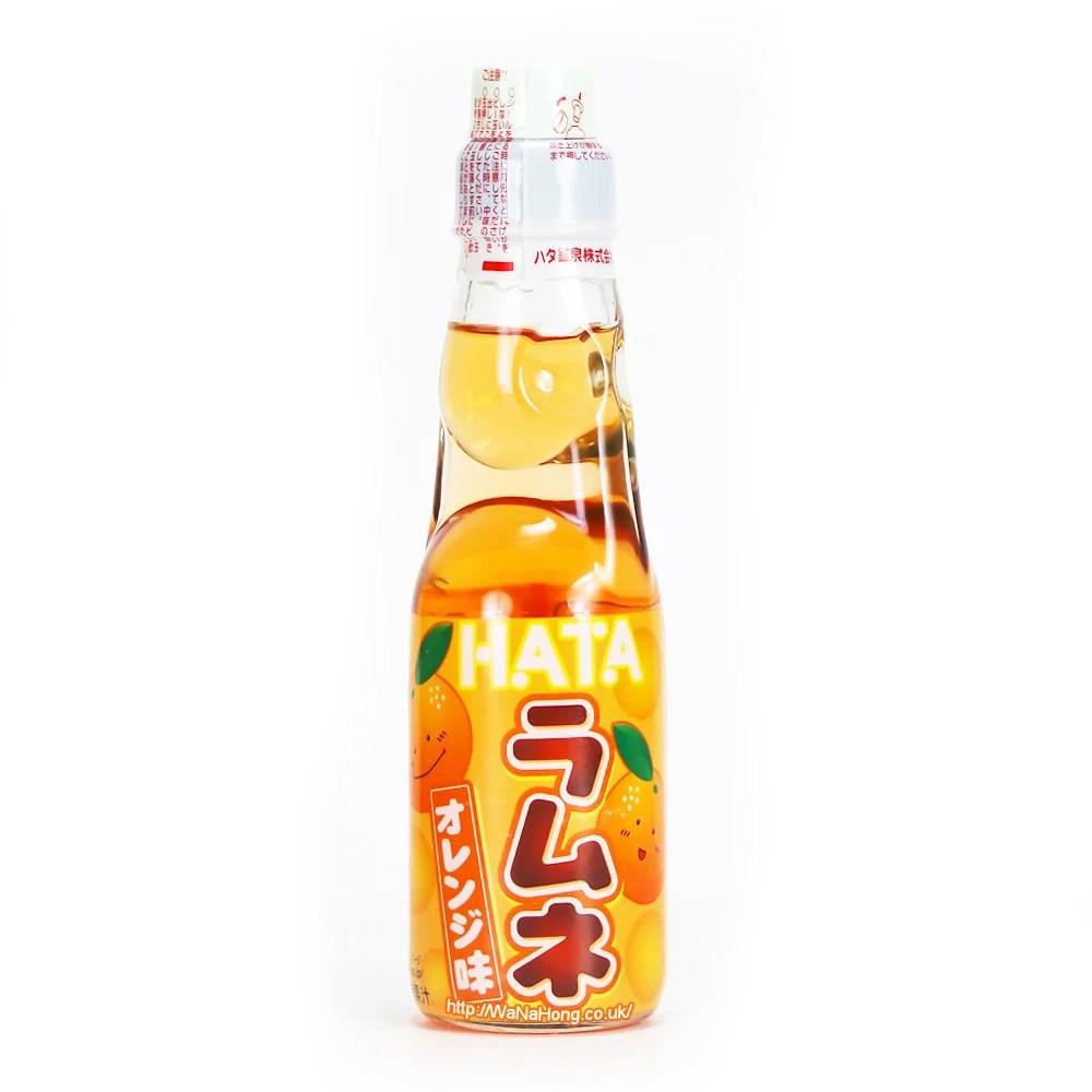 JAPANESE CARBONATED MARBLES HATA WAVE SODA - ORANGE