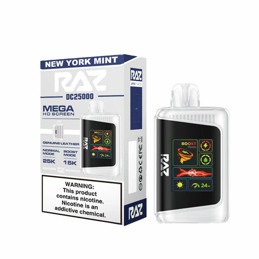 RAZ 5% 25000PUFF DISPOSABLE- NEW YORK MINT