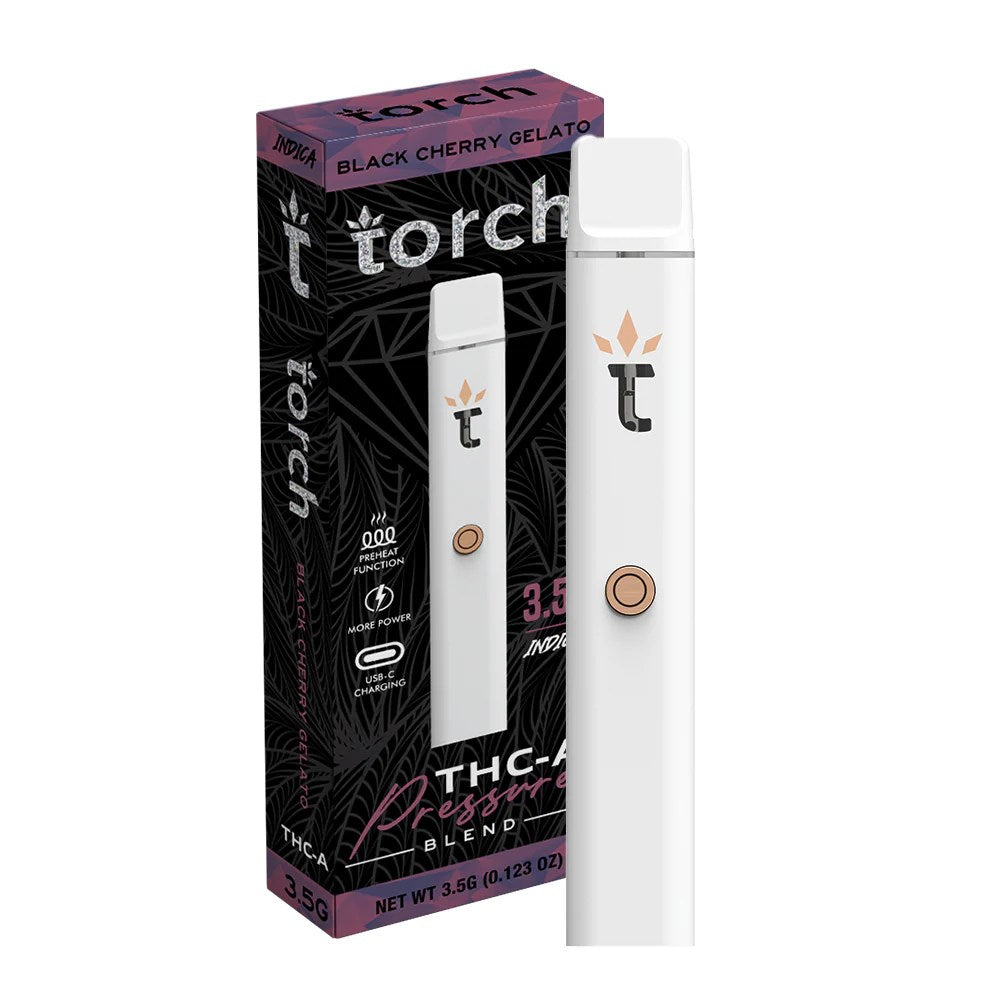 TORCH PRESSURE BLEND 3.5G THCA DISPOSABLE INDICA - BLACK CHERRY GELATO