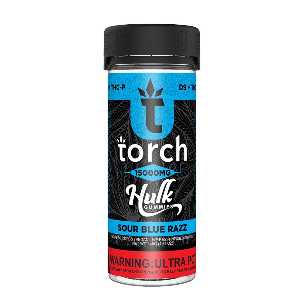 TORCH HULK D9/THCP 15000MG GUMMIES - SOUR BLUE RAZZ