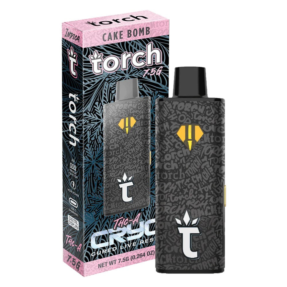 TORCH CRYO THCA 7.5G DISPOSABLE INDICA - CAKE BOMB