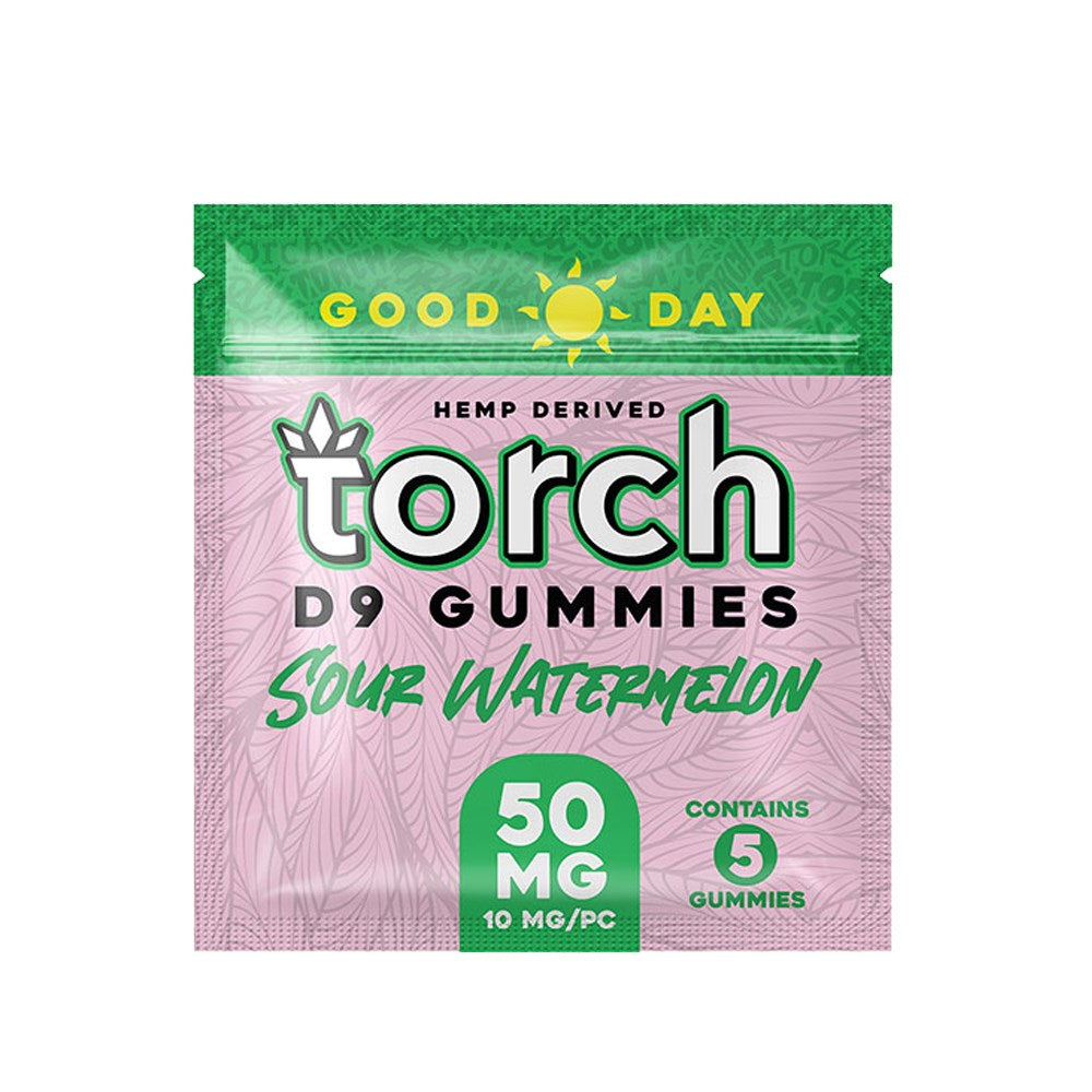 TORCH D9 GOOD DAY 50MG GUMMIES - SOUR WATERMELON