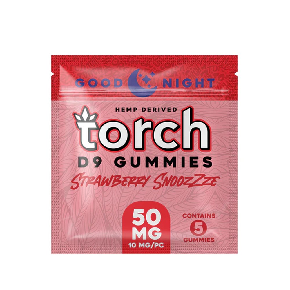 TORCH D9 GOOD NIGHT 50MG GUMMIES - STRAW SNOOZZZE