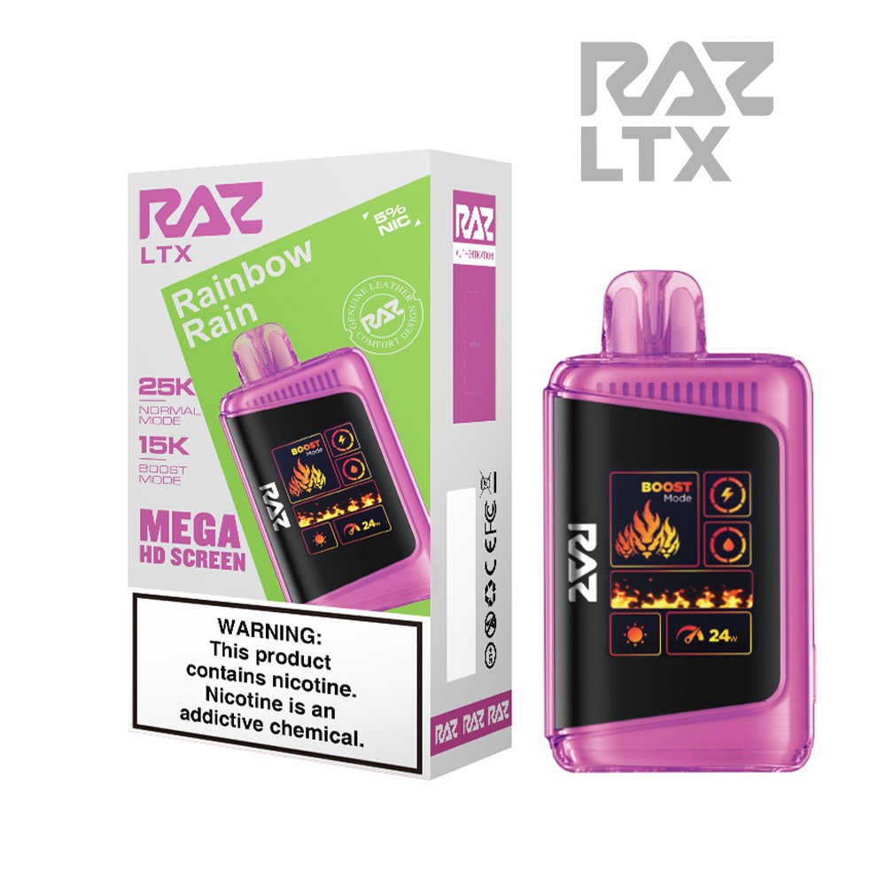 RAZ LTX 5% 25KPUFF DISPOSABLE- RAINBOW RAIN