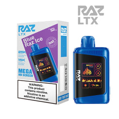RAZ LTX 5% 25KPUFF DISPOSABLE- BLUE RAZ ICE