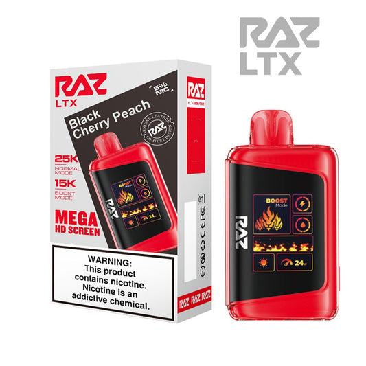 RAZ LTX 5% 25KPUFF DISPOSABLE- BLACK CHERRY PEACH