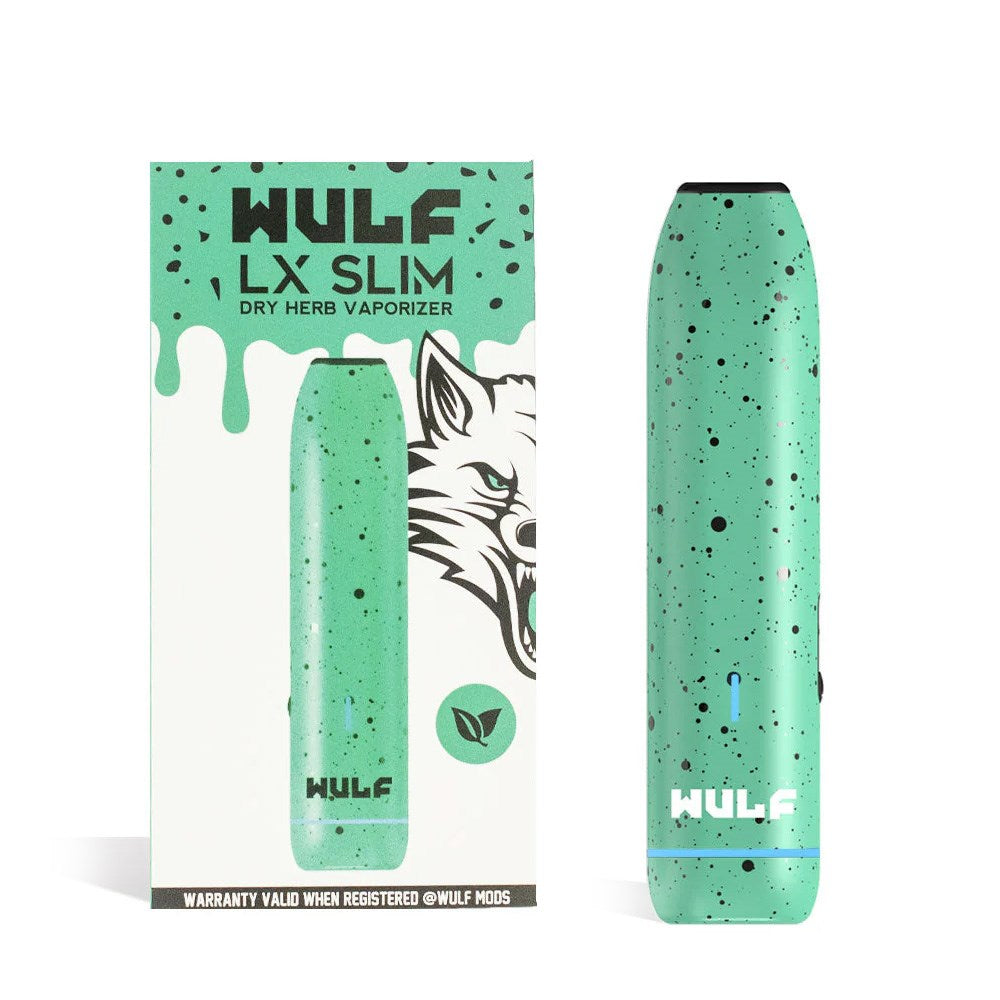 WULF MODS LX SLIM 900MAH DRY HERB VAPORIZER - TEAL BLACK SPATTER