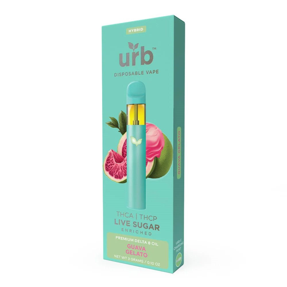 URB THCA LIVE SUGAR 3ML DISPOSABLE HYBRID - GUAVA GELATO