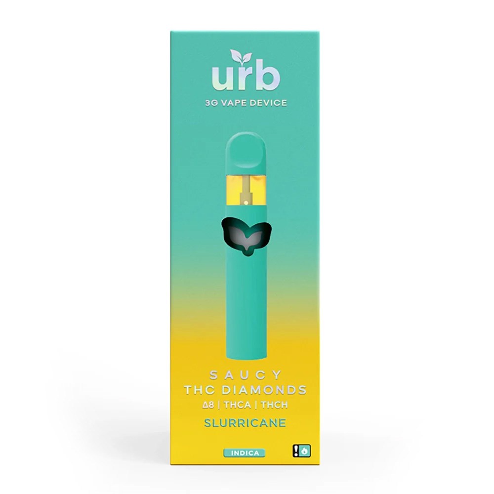URB SAUCY THC DIAMONDS 3ML DISPOSABLE INDICA - SLURRICANE