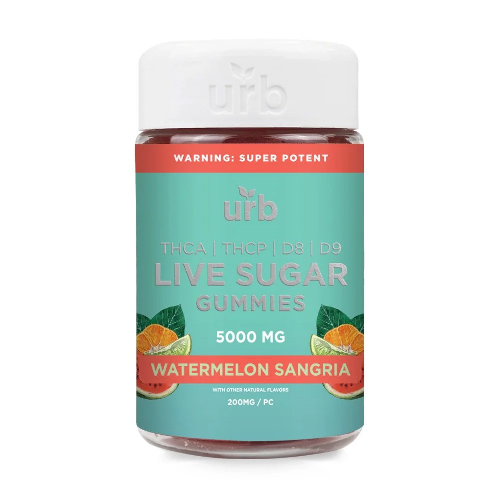 URB THCA LIVE SUGAR 5000MG GUMMIES - WATERMELON SANGRIA
