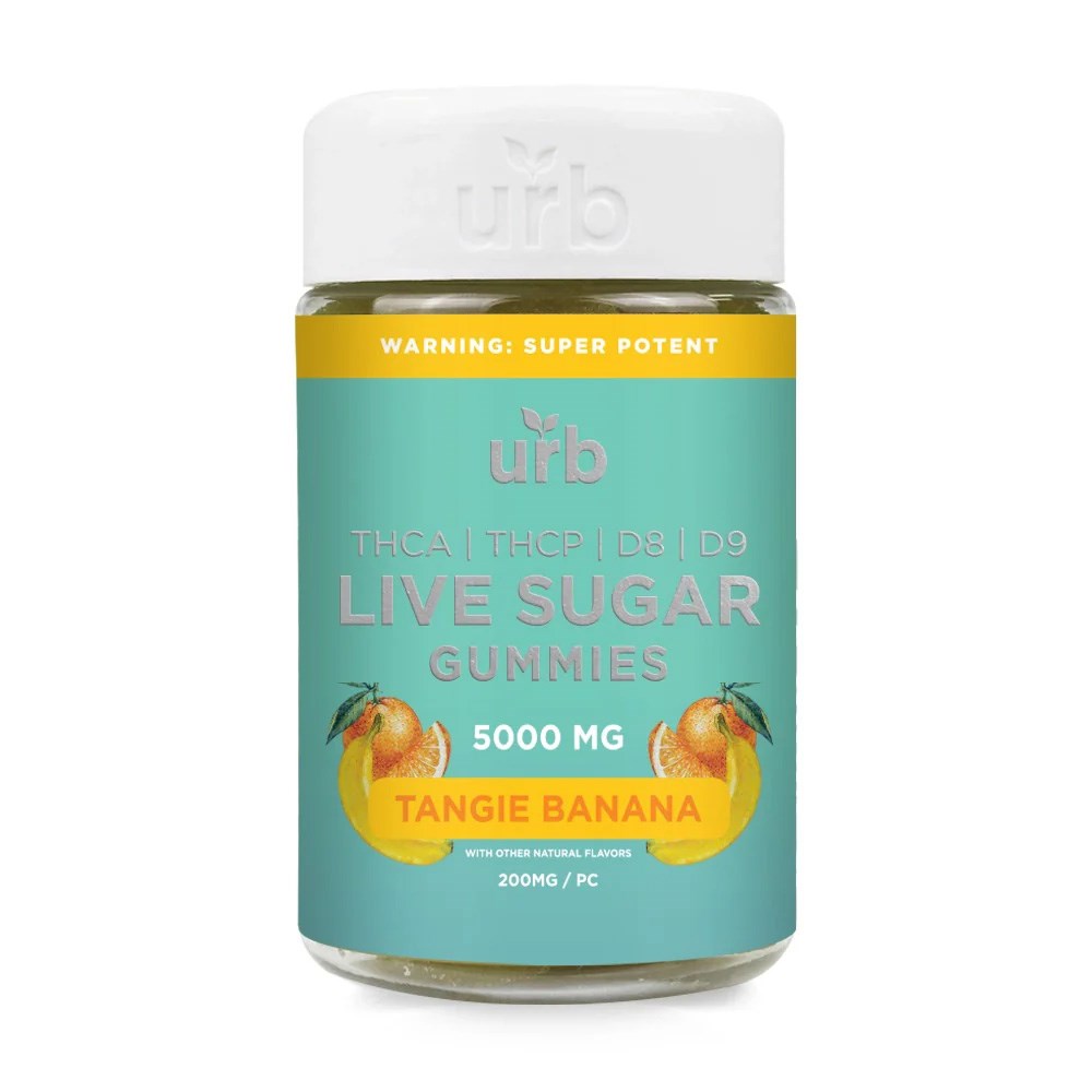 URB THCA LIVE SUGAR 5000MG GUMMIES - TANGIE BANANA