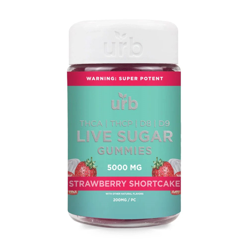 URB THCA LIVE SUGAR 5000MG GUMMIES - STRAW SHORTCAKE