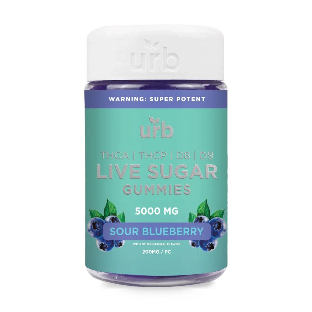 URB THCA LIVE SUGAR 5000MG GUMMIES - SOUR BLUEBERRY