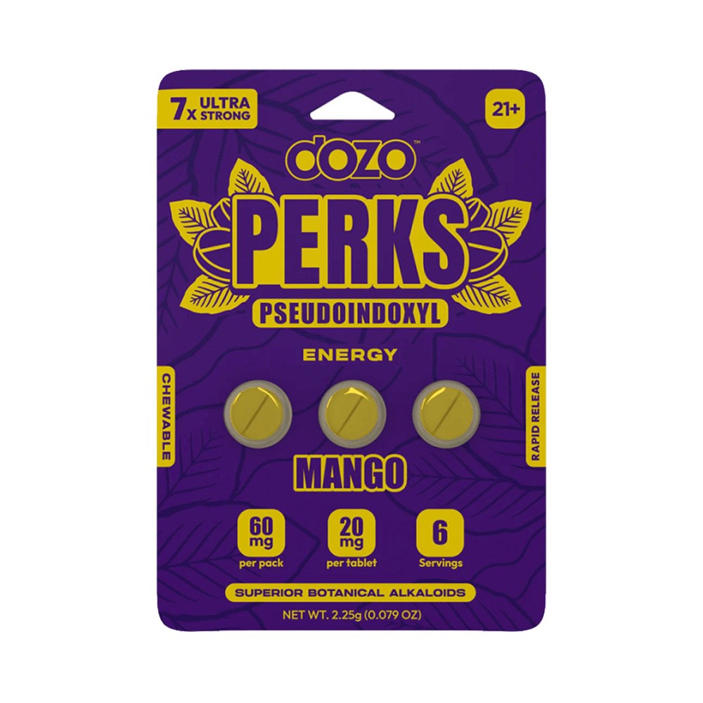 DOZO PERKS PSEUDOINDOXYL 60MG ENERGY 3CT PILLS - MANGO
