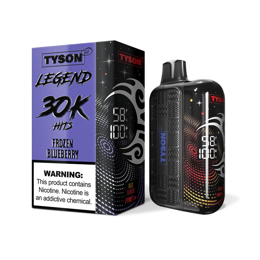 TYSON LEGEND 5%NIC 30KPUFFS DISPOSABLE - FROZEN BLUEBERRY
