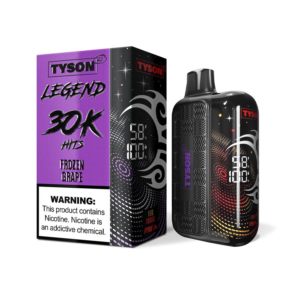 TYSON LEGEND 5%NIC 30KPUFFS DISPOSABLE - FROZEN GRAPE