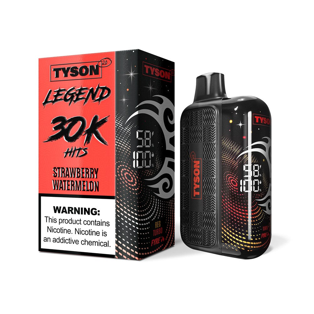 TYSON LEGEND 5%NIC 30KPUFFS DISPOSABLE - STRAW WATERMELON