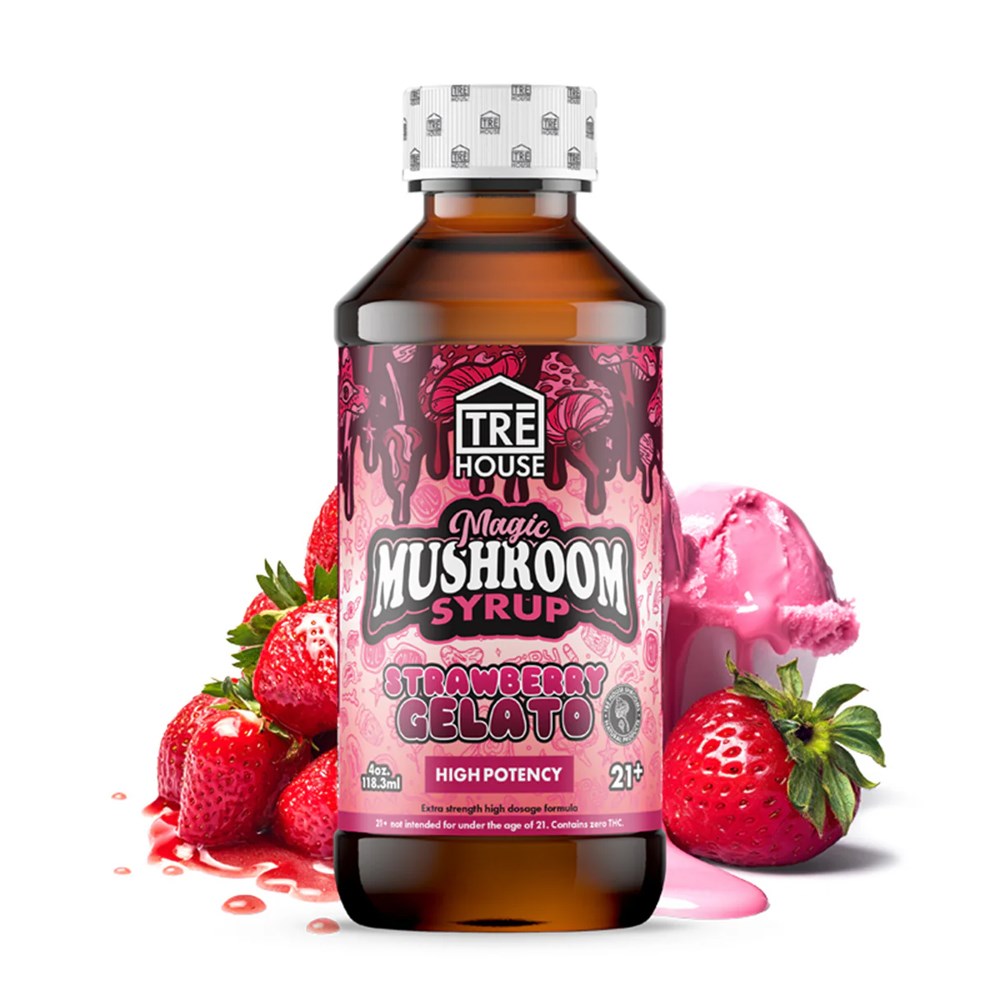 TRE HOUSE MUSHROOM SYRUP - STRAW GELATO