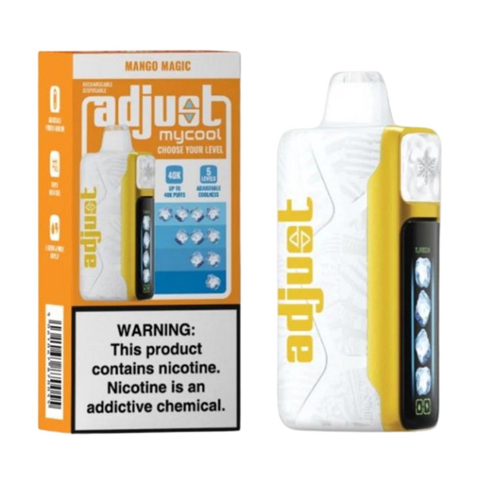 ADJUST MY COOL 5%NIC 40K PUFFS DISPOSABLE - MANGO MAGIC