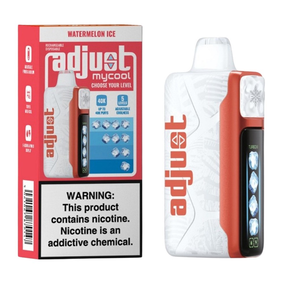 ADJUST MY COOL 5%NIC 40K PUFFS DISPOSABLE - WATERMELON ICE