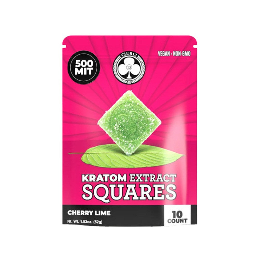 CLUB 13 500MIT KRATOM SQUARES - CHERRY LIME