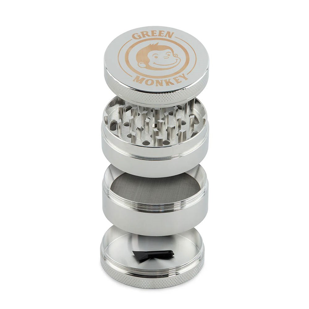 GREEN MONKEY CAPUCHIN 50MM GRINDER - SILVER