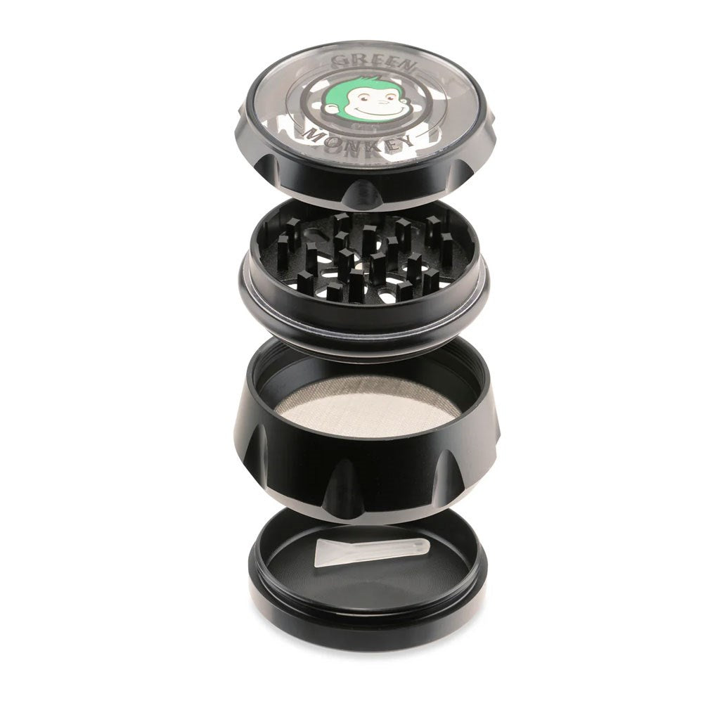 GREEN MONKEY BABOON CROWN 63MM GRINDER - BLACK
