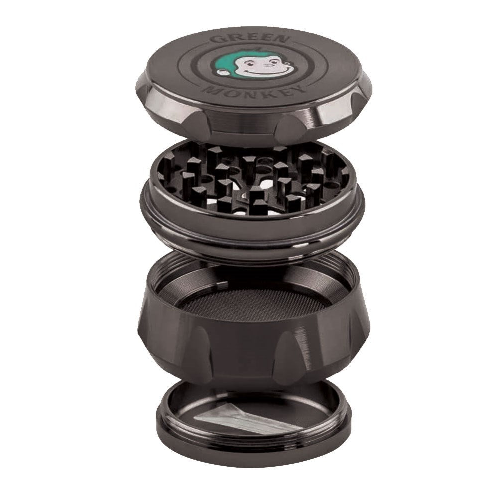GREEN MONKEY BABOON CROWN 50MM GRINDER - BLACK