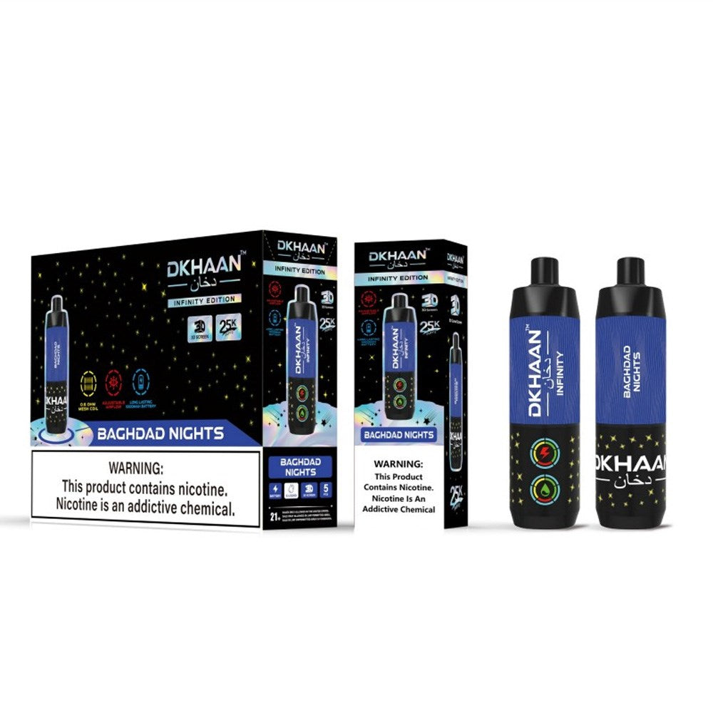 DKHAAN 5% NIC 25KPUFFS DISPOSABLE - BAGHDAD NIGHTS