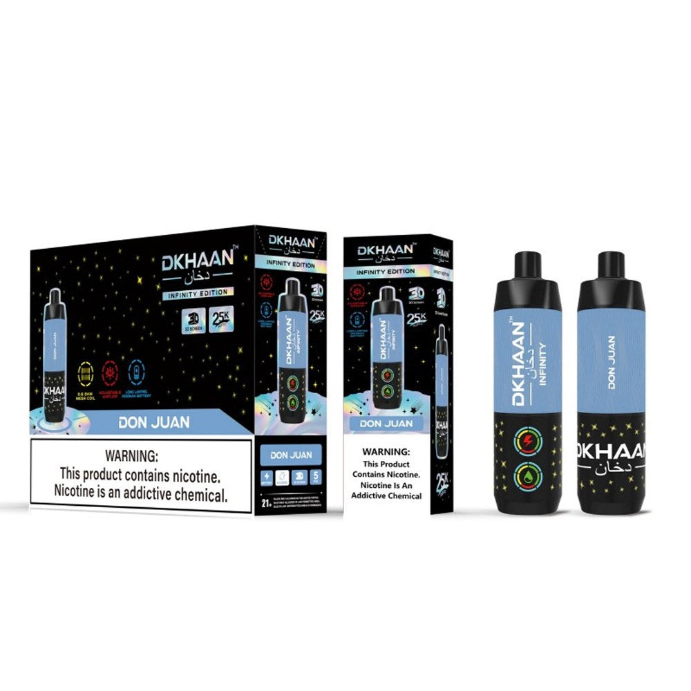 DKHAAN 5% NIC 25KPUFFS DISPOSABLE - DON JUAN