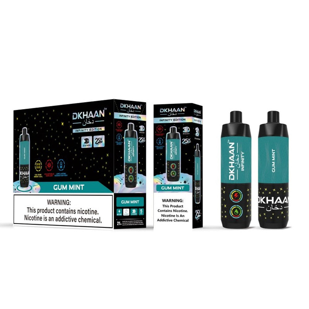 DKHAAN 5% NIC 25KPUFFS DISPOSABLE - GUM MINT