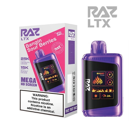 RAZ LTX 5% 25KPUFF DISPOSABLE- BLACK & BLUE LIME