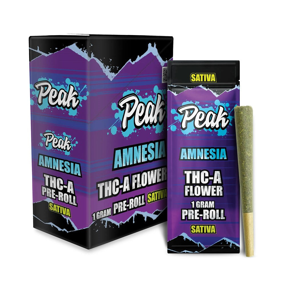 PEAK THCA 1G 10CT PREROLL SATIVA - AMNESIA