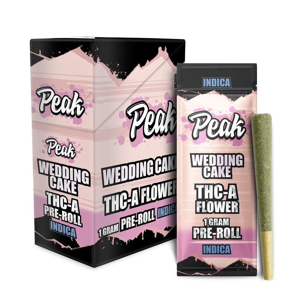 PEAK THCA 1G 10CT PREROLL INDICA - WEDDING CAKE