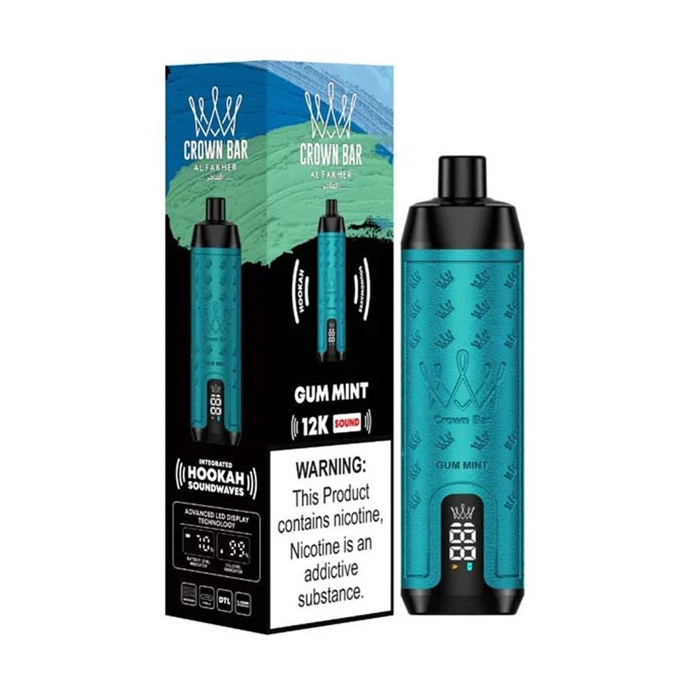 ALFAKHER CROWN BAR 5%NIC 12000PUFFS - GUM MINT