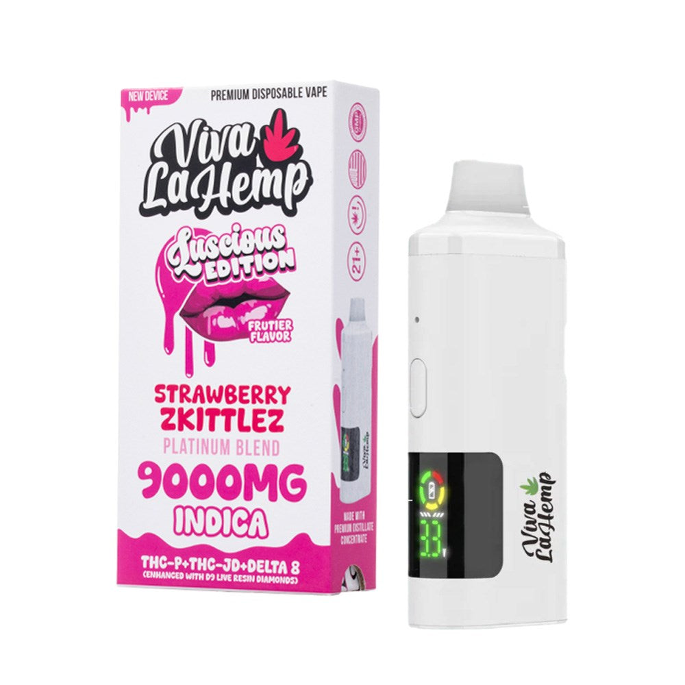 VIVA LA HEMP PLATINUM BLEND 9000MG DISPOSABLE INDICA - STRAW ZKITTLEZ