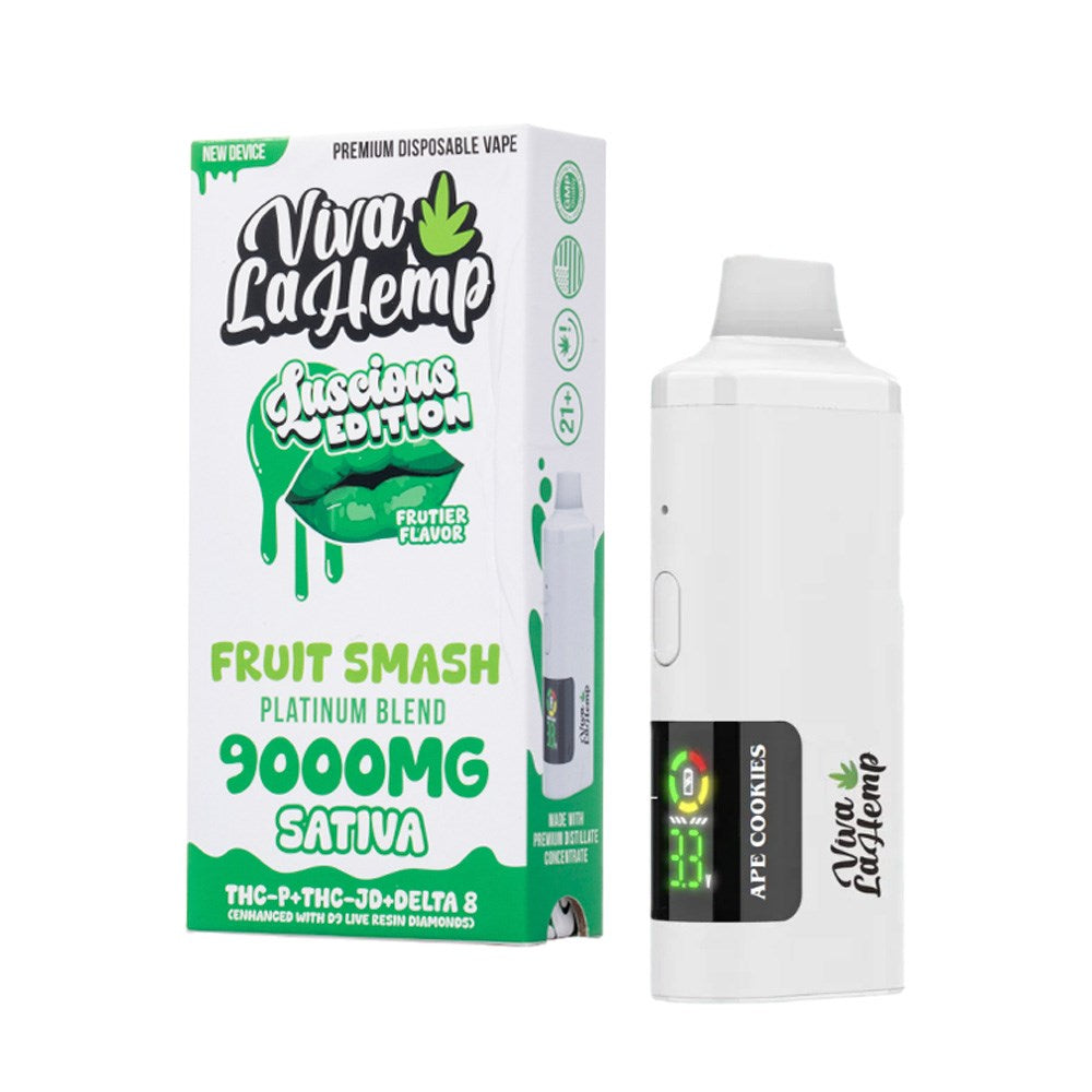 VIVA LA HEMP PLATINUM BLEND 9000MG DISPOSABLE SATIVA - FRUIT SMASH