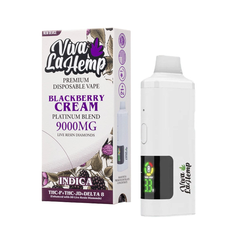 VIVA LA HEMP PLATINUM BLEND 9000MG DISPOSABLE INDICA - BLACKBERRY DREAM