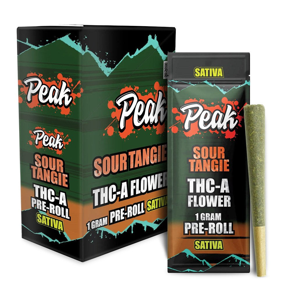 PEAK THCA 1G 10CT PREROLL SATIVA - SOUR TANGIE