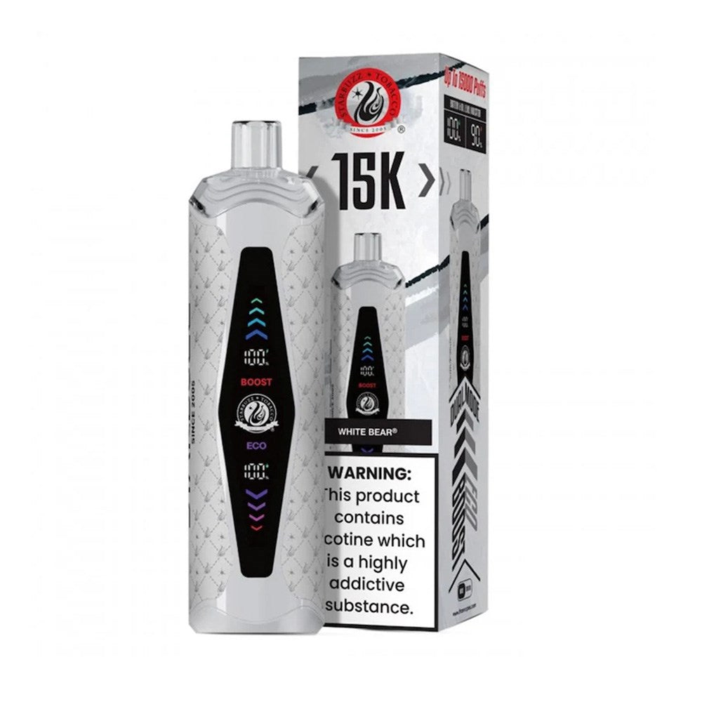STARBUZZ 15KPUFFS HOOKAH VAPE - WHITE BEAR